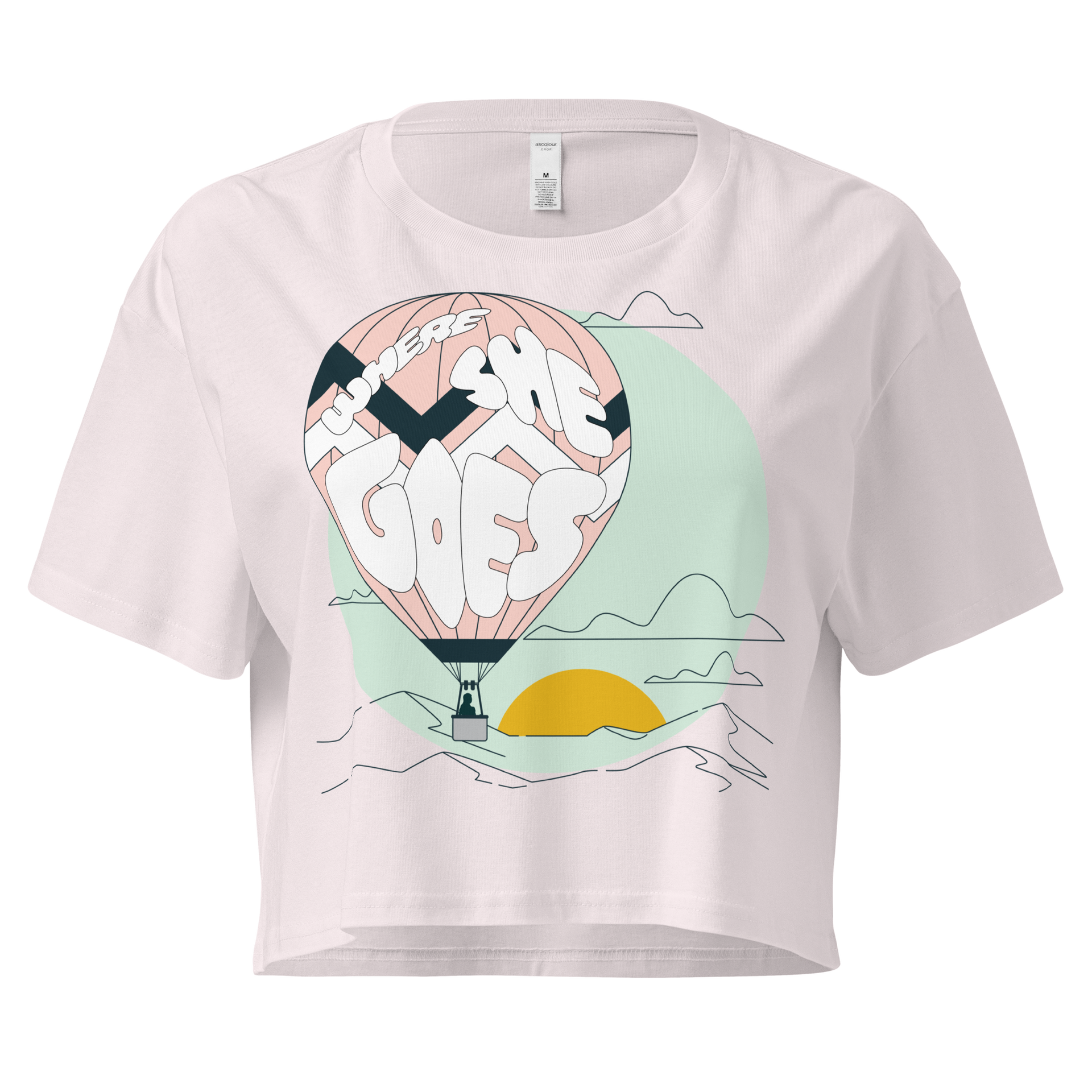 WOMEN'S CROP TOP - WHERE SHE GOES (PREMIUM) – Archibald Lanes